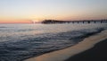 Sunset in the are at Pontile Lido Camaiore Royalty Free Stock Photo
