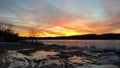 Sunset at Pontoosuc Lake in Pittsfield, MA