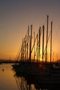 Sunset in the port Alghero Royalty Free Stock Photo