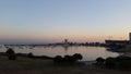 Sunset at port of Buceo, Uruguay Royalty Free Stock Photo
