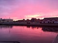 Sunset port of skagen Royalty Free Stock Photo