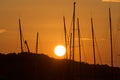 Sunset in Porto Cervo Marina, Emerald Coast, Sardinia, Italy. Royalty Free Stock Photo