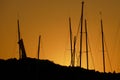 Sunset in Porto Cervo Marina, Emerald Coast, Sardinia, Italy. Royalty Free Stock Photo