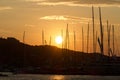 Sunset in Porto Cervo Marina, Sardinia, Italy Royalty Free Stock Photo