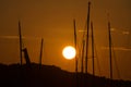 Sunset in Porto Cervo Marina, Sardinia, Italy, Emerald Coast. Royalty Free Stock Photo