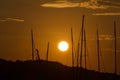 Sunset in Porto Cervo Marina, Sardinia, Italy Royalty Free Stock Photo