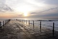 Sunset at porto, Portugal in a cloudy day