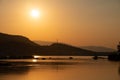 Sunset in Porto Rafti Royalty Free Stock Photo