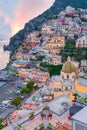 Sunset in Positano, Amalfi Coast, Salerno, Campania, Italy Royalty Free Stock Photo