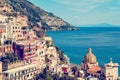 Sunset in Positano , Amalfi Coast. Italy