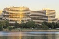 Sunset on the Potomac River and Watergate Building, Washington, DC Royalty Free Stock Photo