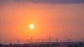 Sunset on the power lines