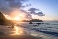 Sunset at Praia do Cachorro Beach - Fernando de Noronha, Pernambuco, Brazil Royalty Free Stock Photo