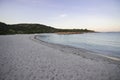 Sunset at the Prince`s Beach in Sardinia Royalty Free Stock Photo