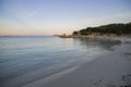 Sunset at the Prince`s Beach in Sardinia Royalty Free Stock Photo