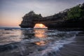 Sunset at Pura Batu Bolong, Tanah Lot, Bali, Indonesia. Royalty Free Stock Photo