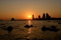 Sunset in qingdao Royalty Free Stock Photo