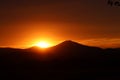 Orange Mountain Sunset Quebec / Vermont Royalty Free Stock Photo