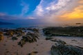 Sunset at Radhanagar beach havelock Royalty Free Stock Photo