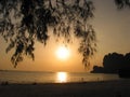 Sunset at Rai Leh beach, Krabi, Thailand Royalty Free Stock Photo