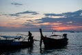 Sunset at Railay Beach West, Thailand Royalty Free Stock Photo