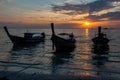 Sunset at Railay Beach West, Thailand Royalty Free Stock Photo