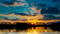 Sunset Railroad Bridge Royalty Free Stock Photo