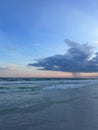 Sunset rain clouds over the Gulf of Mexico Florida Royalty Free Stock Photo