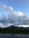 Sunset during Rainy Day in Spring in Lihue on Kauai Island, Hawaii.