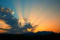 Sunset Rays and Clouds