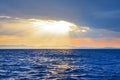 Sunset above sea seen Royalty Free Stock Photo