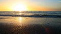 Sunset Rays Shinning on the Ocean