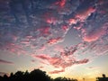 Sunset and red cloud Royalty Free Stock Photo