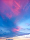 Sunset red orange purple cloud on light and dark blur sky Royalty Free Stock Photo