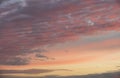 Sunset red sky with clouds horizontal background Royalty Free Stock Photo