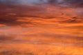 Sunset red sky with clouds horizontal background Royalty Free Stock Photo
