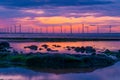 Redcar Sunset and wind power