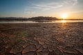 Sunset reflaction on rain water, Oman