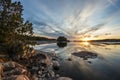 Sunset in Voyageurs National Park Minnesota Royalty Free Stock Photo