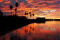 Sunset Reflected over Stockton Royalty Free Stock Photo