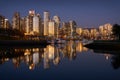 Sunset Reflection False Creek Vancouver Royalty Free Stock Photo