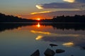 Sunset Reflection on the Lake Royalty Free Stock Photo