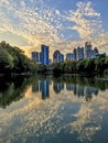 Sunset Reflection over Midtown Atlanta Royalty Free Stock Photo