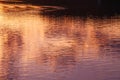 Sunset reflection Whitefish Lake, MT Royalty Free Stock Photo