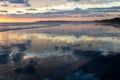 Sunset Relections on a beach Royalty Free Stock Photo