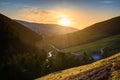 Sunset in the remote Upper Coquetdale Valley Royalty Free Stock Photo