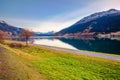 Sunset at Resia Lake Italian Alps