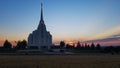 Sunset of Rexburg LDS temple in Idaho Royalty Free Stock Photo