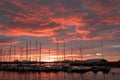 Sunset at Reykjavik Harbor Royalty Free Stock Photo