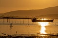 Sunset on the Ria of Arousa Royalty Free Stock Photo